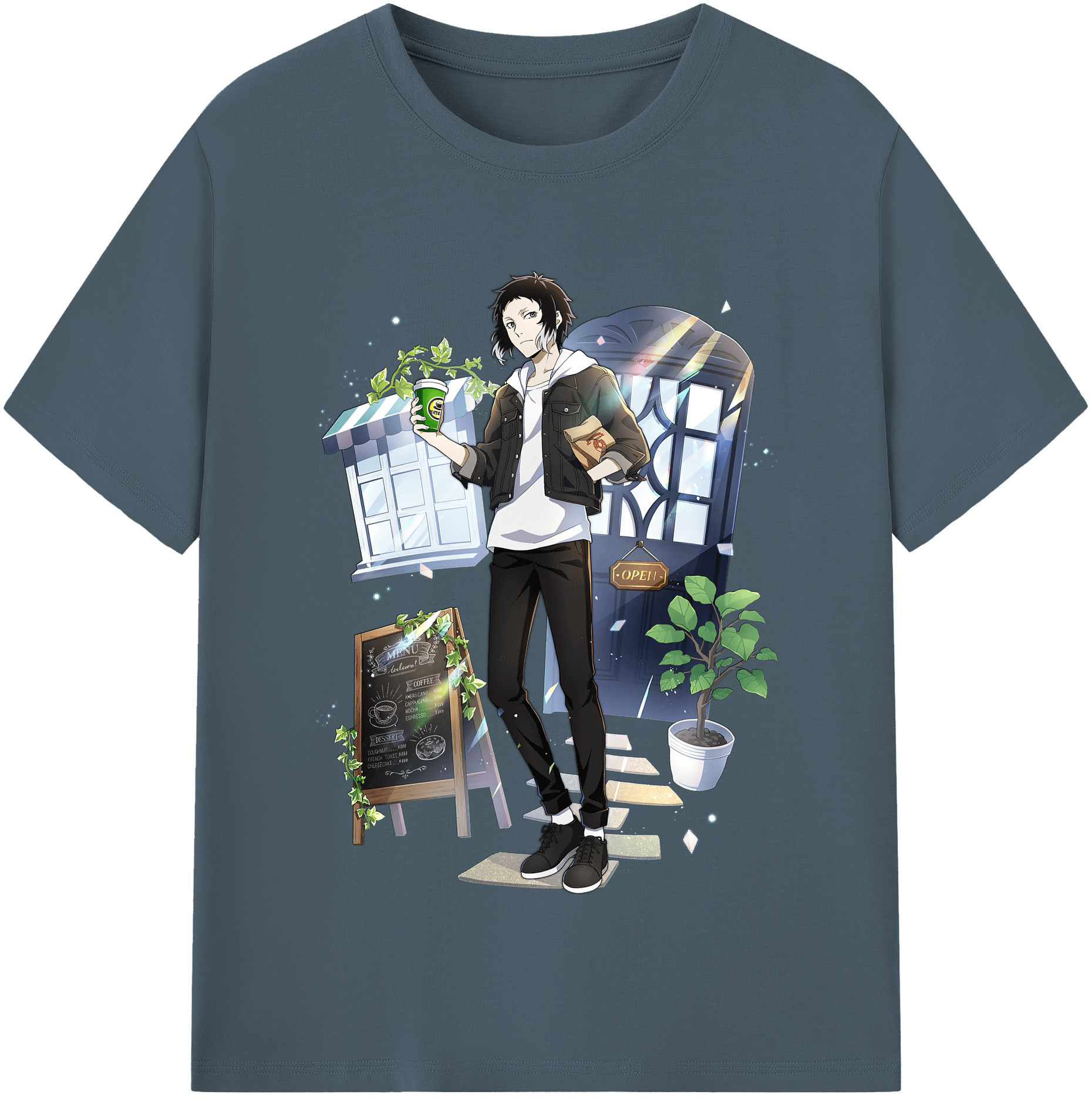 （画像用） 文豪ストレイドッグス Bungo Stray Dogs 綿100％半袖Tシャツ（フロントプリント）